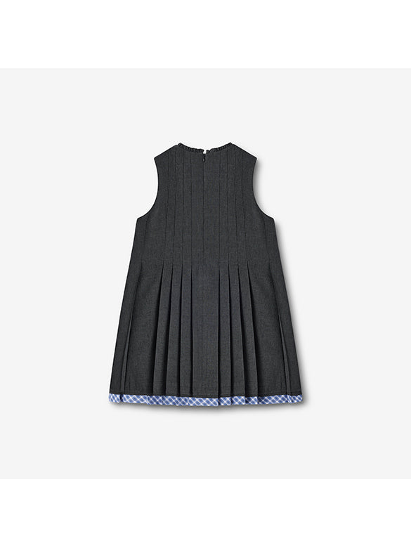 Hem Docking Plaid Sleeveless Dress