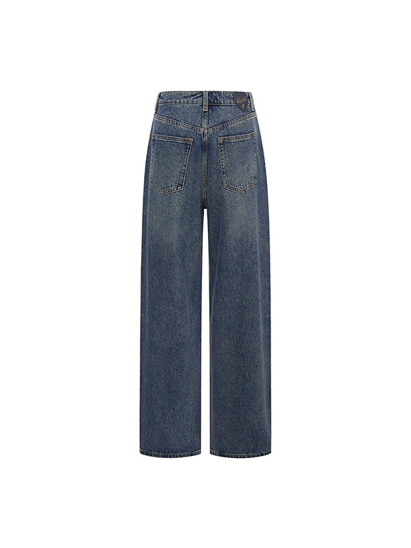 Clear Beads Denim Pants