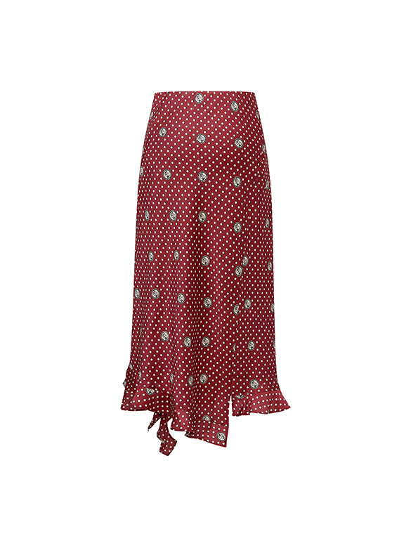 Printed Satin Skirt