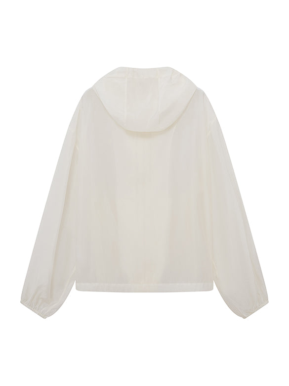 Frill Design Sheer Blouson
