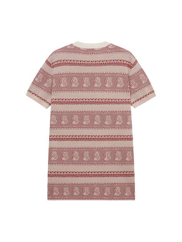 Sequins & Embroidery Knit Dress