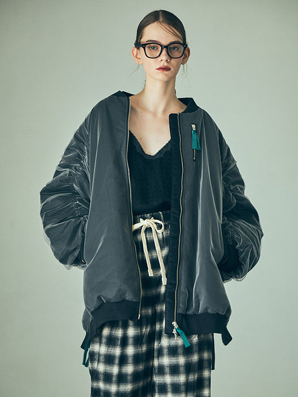 Tulle Stack Long MA-1 Blouson