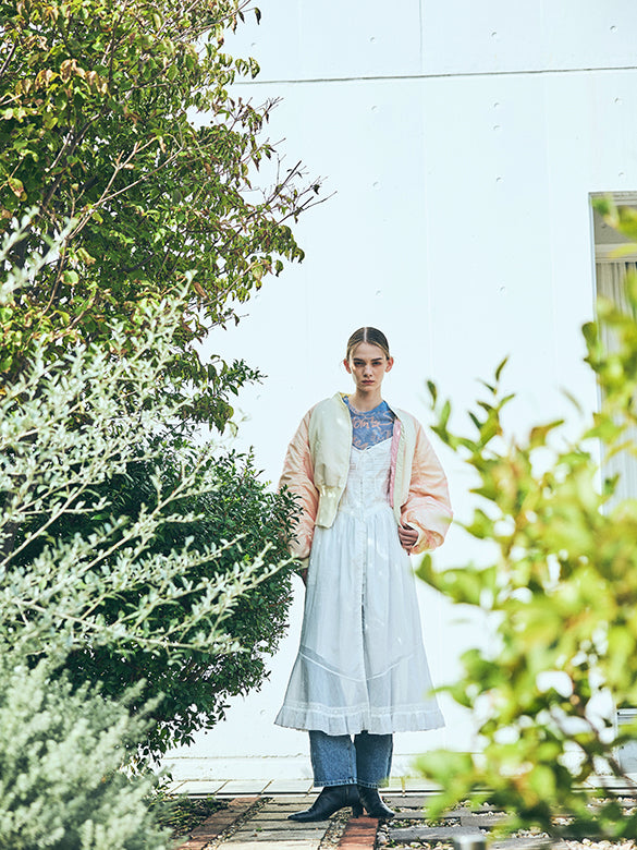 Tulle Stack Sleeves Short MA-1 Blouson