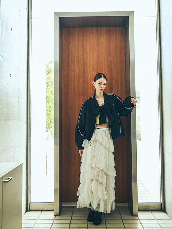 White Tiered Tulle Skirt