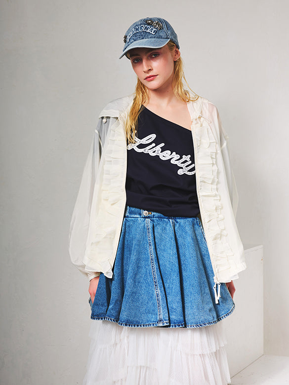 Beads Denim Cap