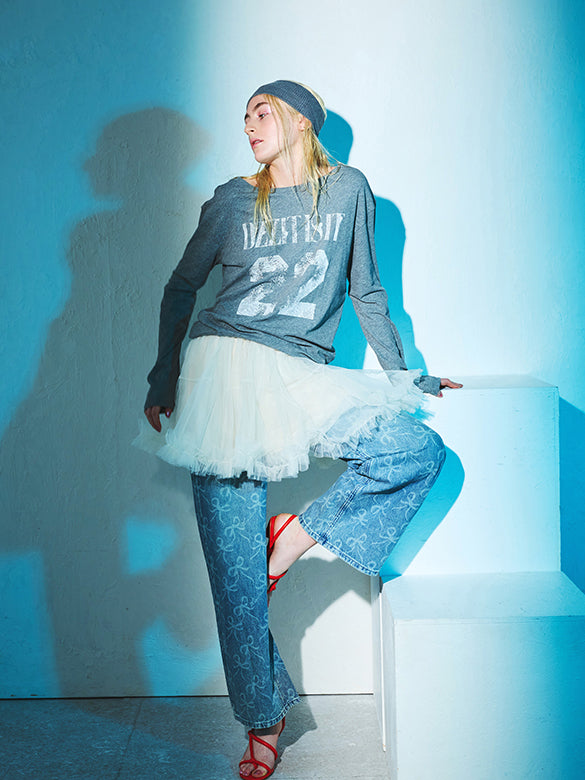 White Tulle Short Length Skirt