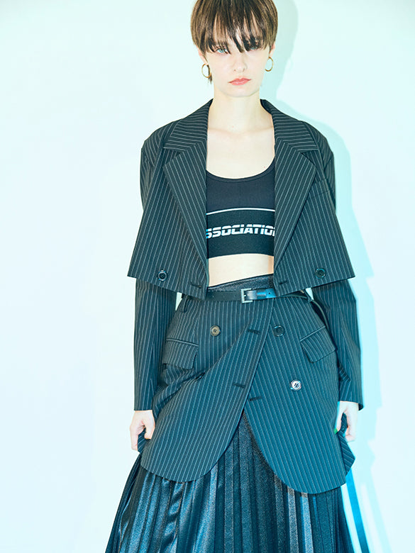 Pin-stripe Short Jacket Dress
