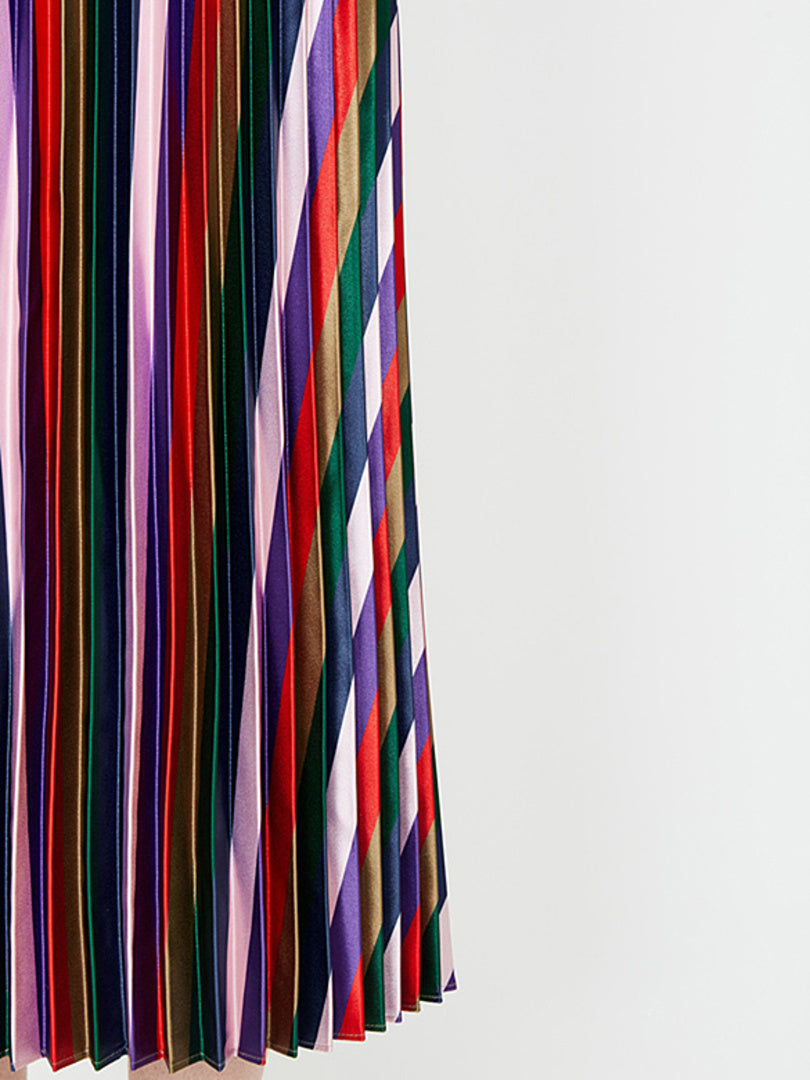 Multi Color Pleats Skirt