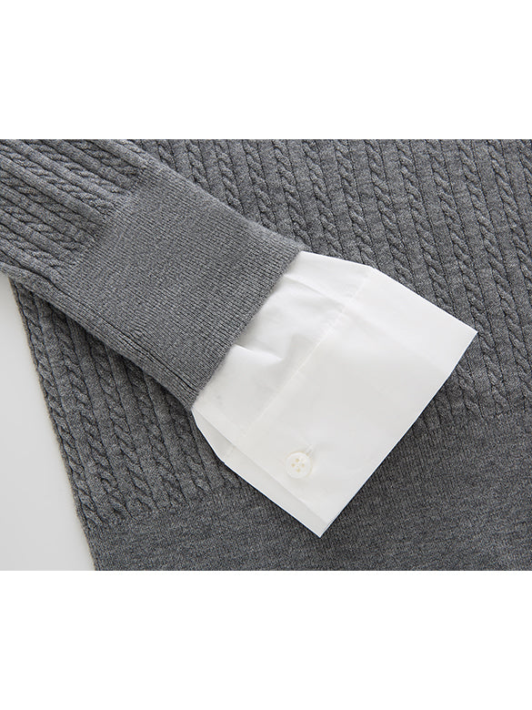 Blouse Layered Knit Top