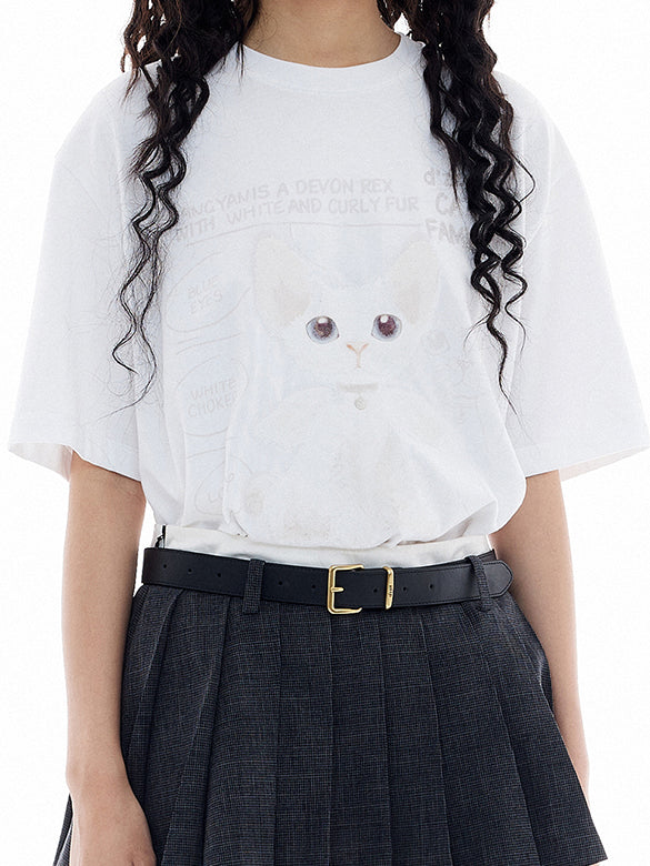 Cat Embroidery T-shirt