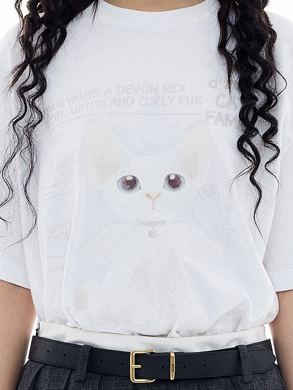 Cat Embroidery T-shirt