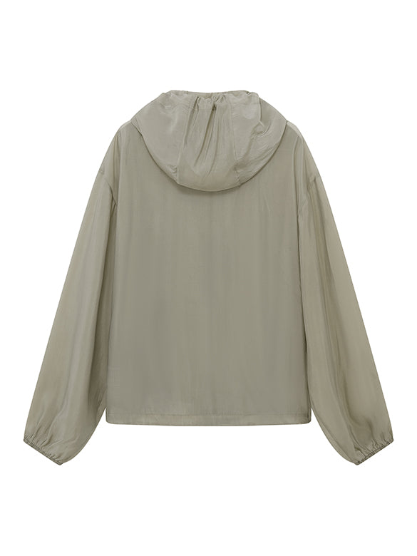 Frill Design Sheer Blouson