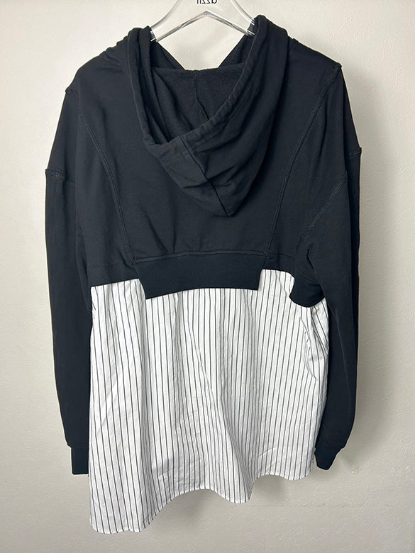 Shirt Layered Sweat Hoodie