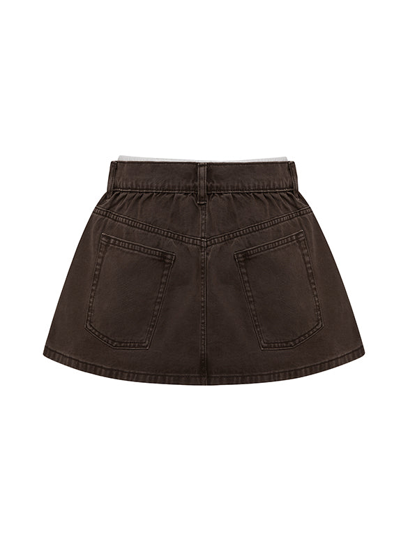 Micro Short Length Denim Skirt