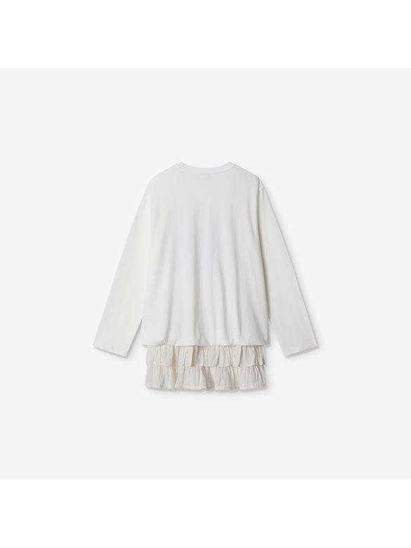 Hem Frill Combination Dress
