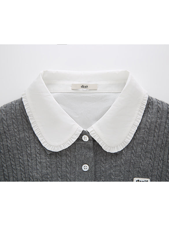 Blouse Layered Knit Top