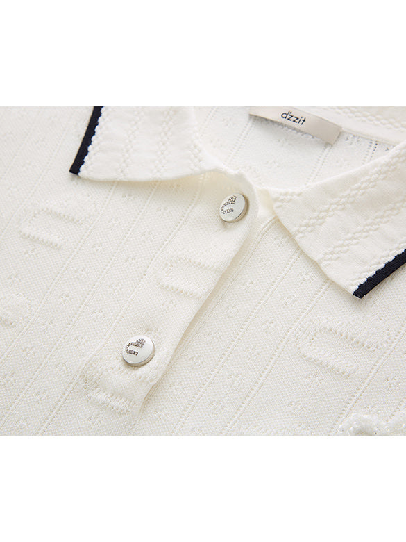 Bi-color Line Polo-Knit
