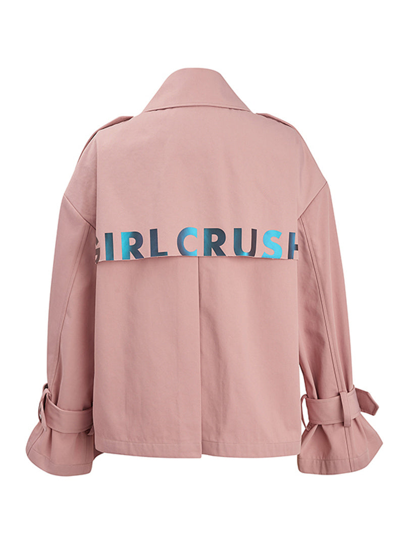 Back Printed Trench Coat