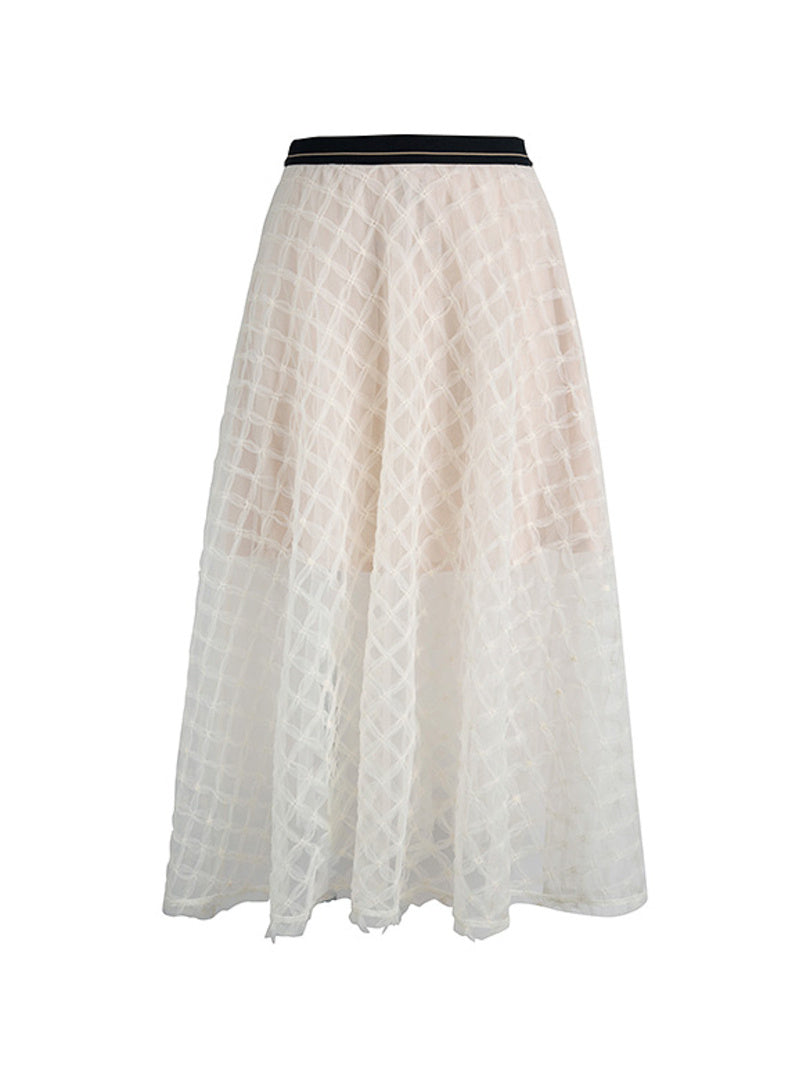 Squared Tulle Skirt