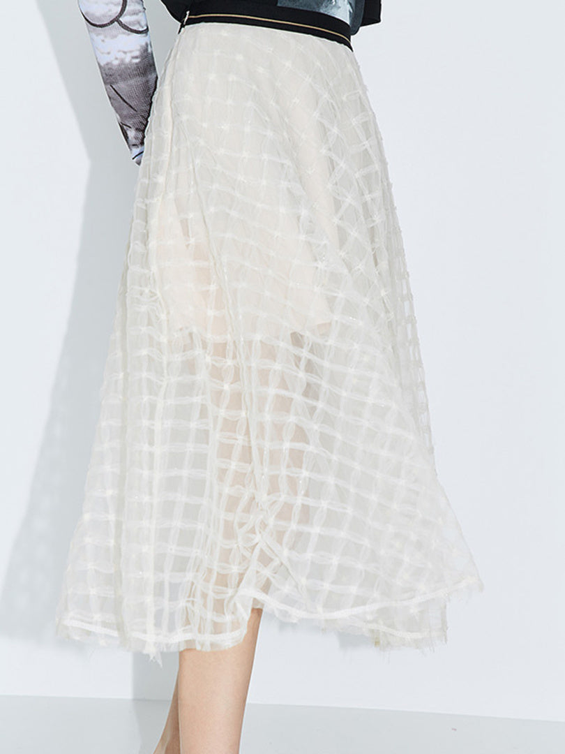 Squared Tulle Skirt