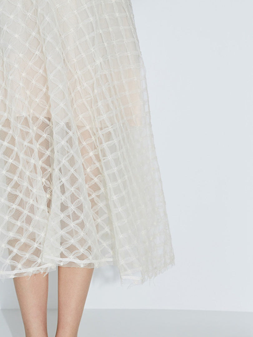 Squared Tulle Skirt