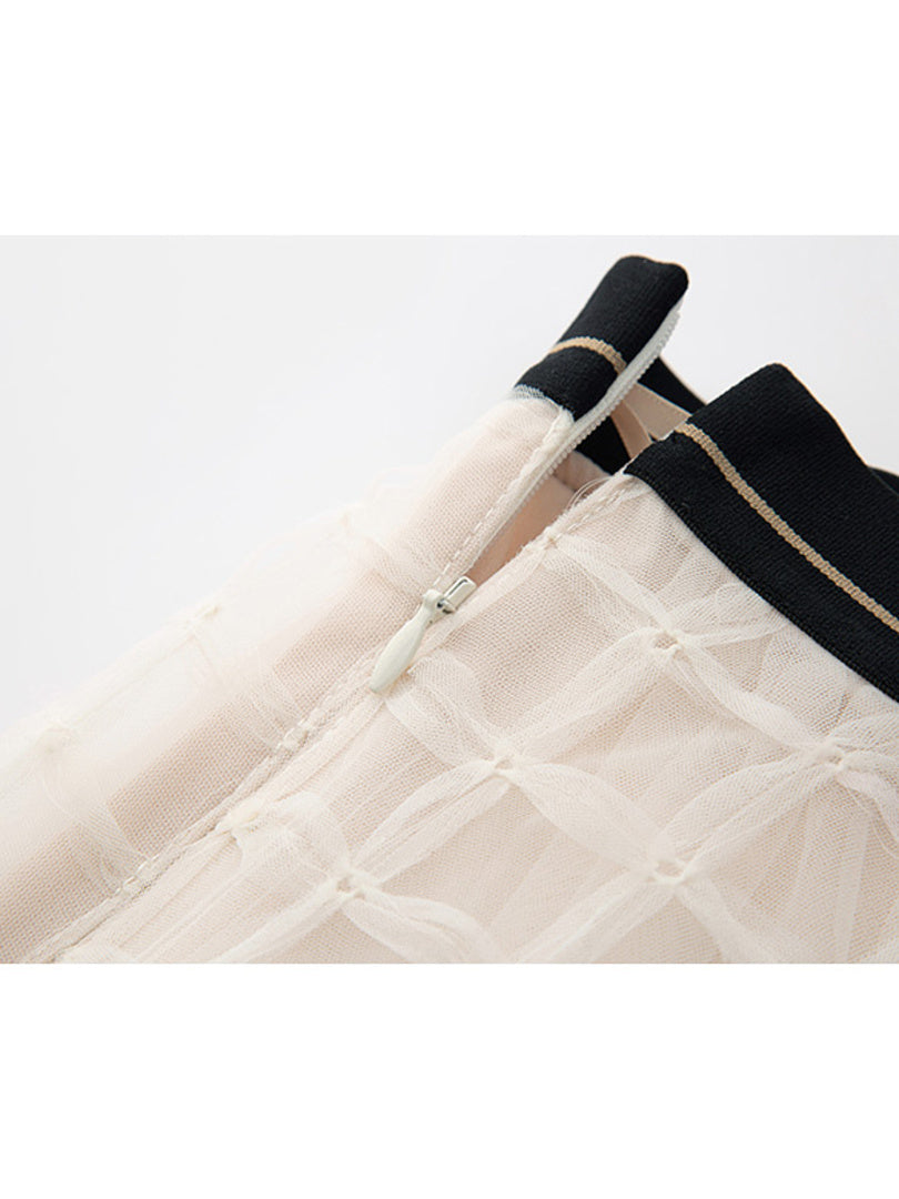 Squared Tulle Skirt