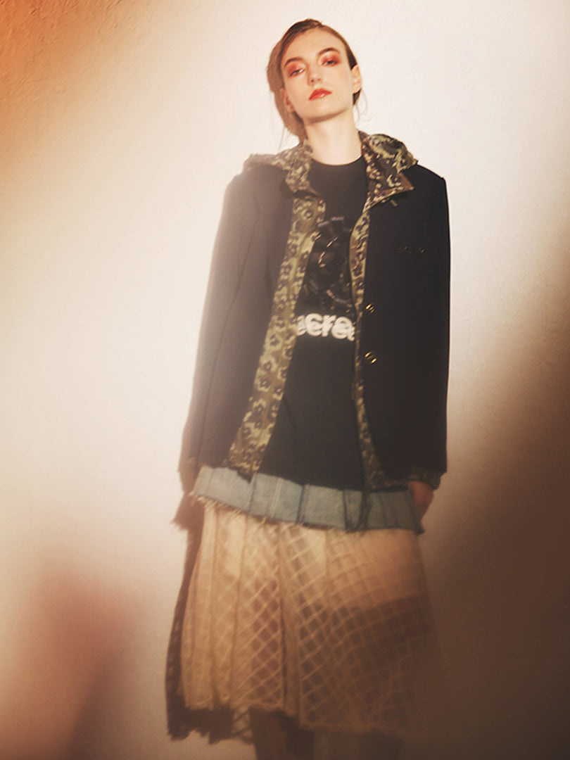Squared Tulle Skirt
