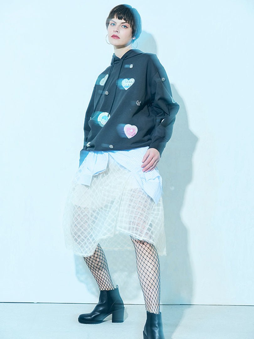 Squared Tulle Skirt