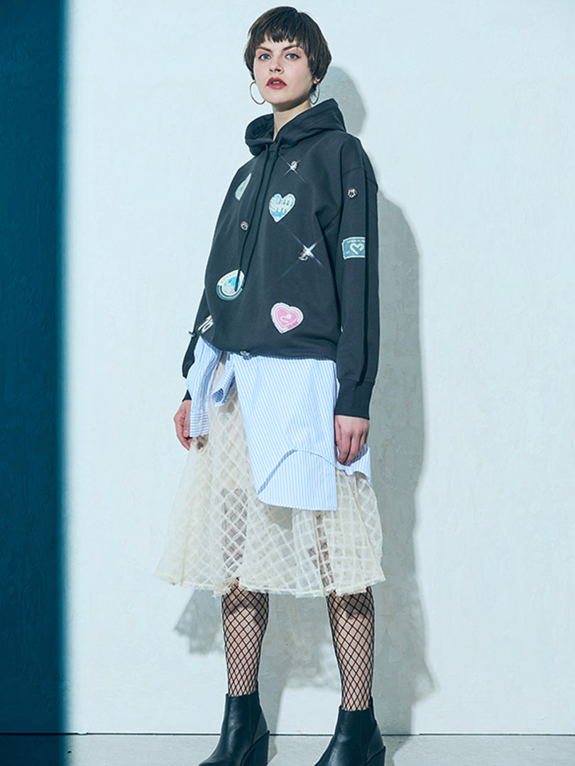 Squared Tulle Skirt