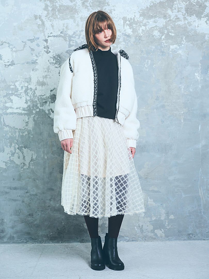 Squared Tulle Skirt