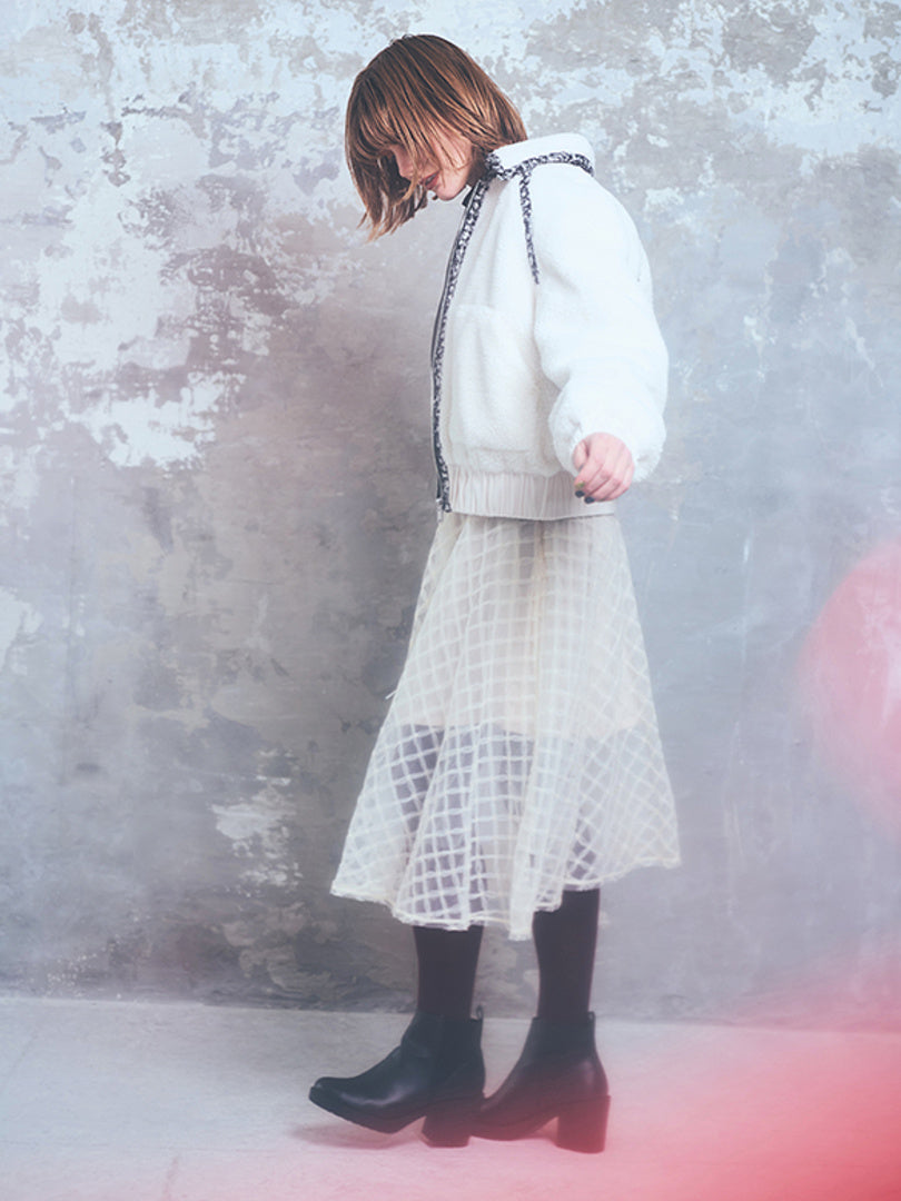 Squared Tulle Skirt