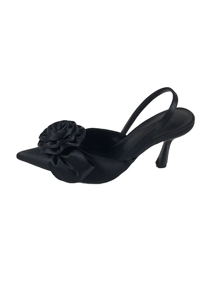 Satin Corsage Sandals