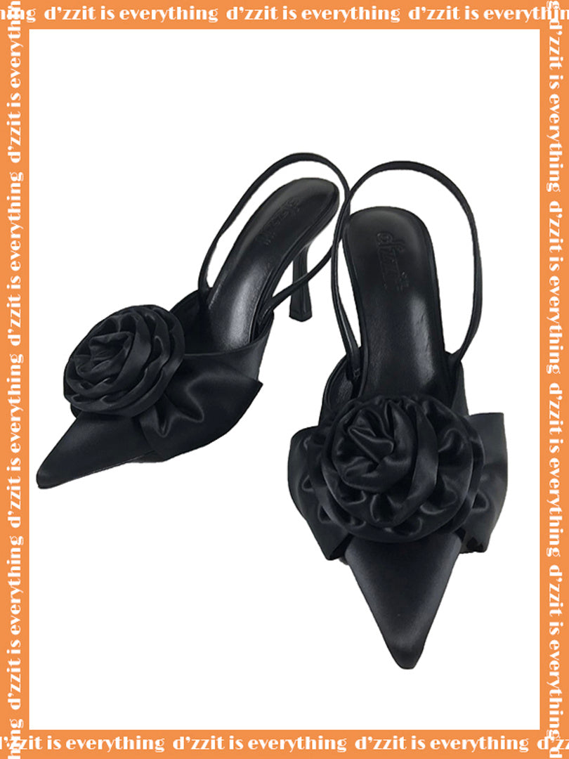 Satin Corsage Sandals