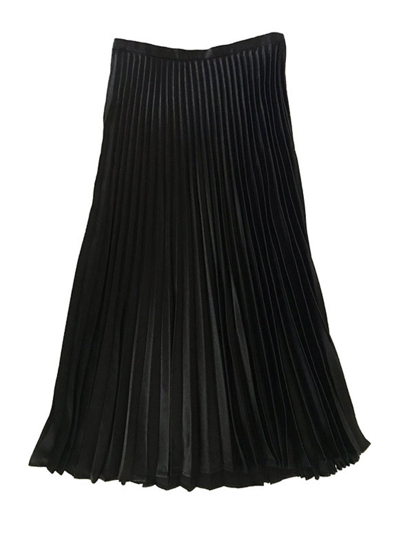 Satin Pleats Skirt