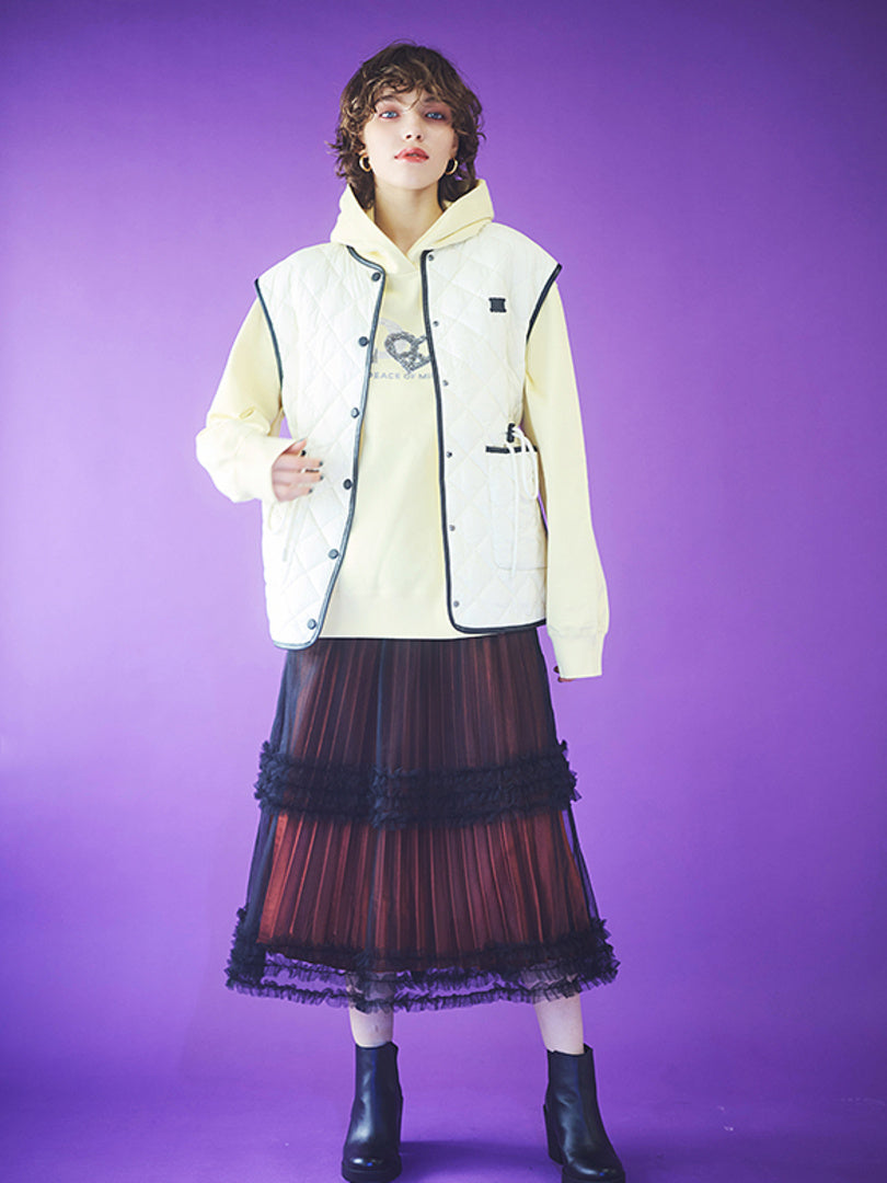 Satin Pleats Skirt