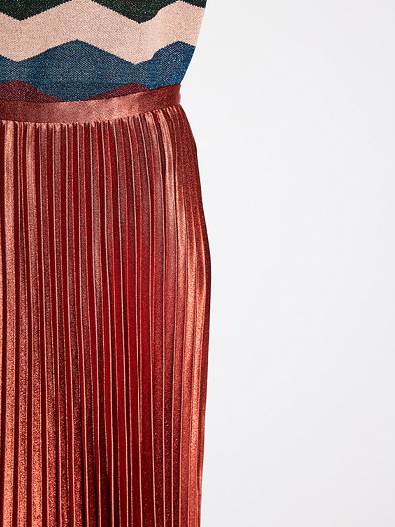 Satin Pleats Skirt