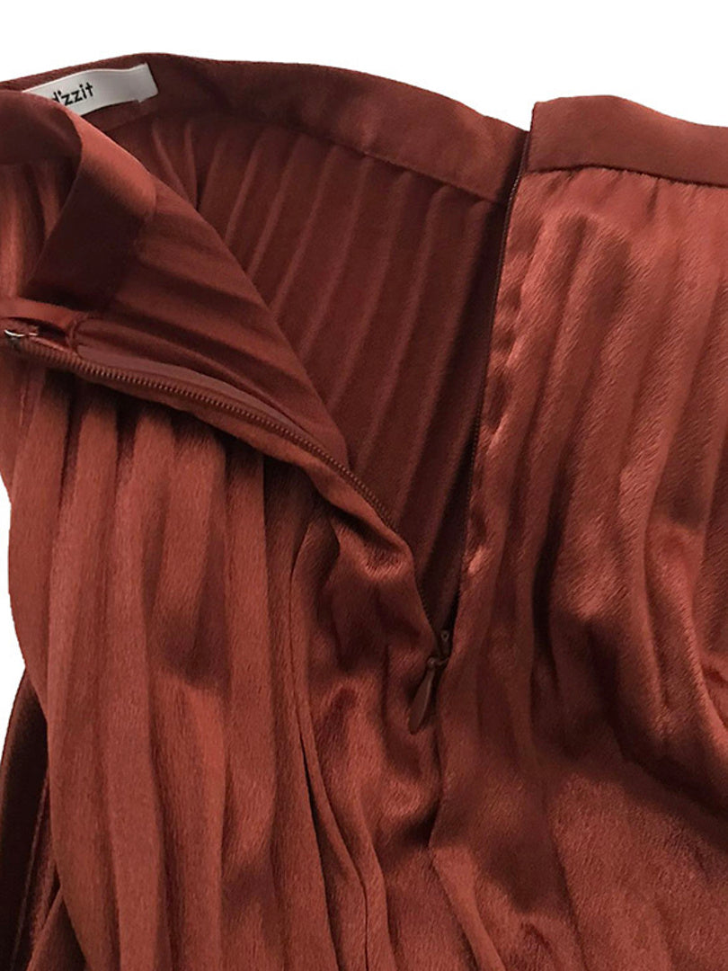 Satin Pleats Skirt