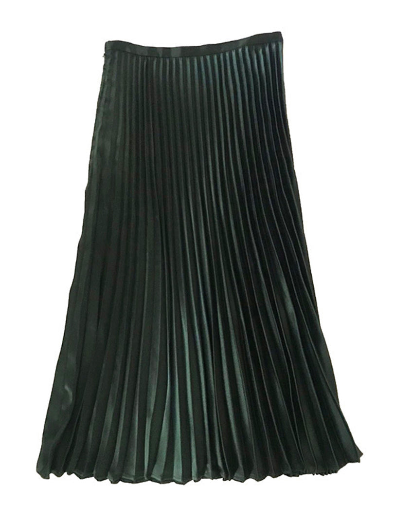 Satin Pleats Skirt
