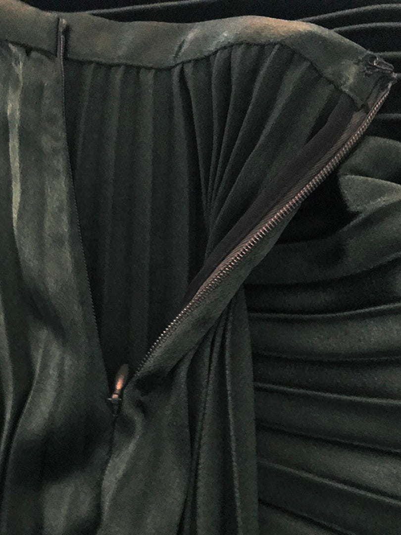 Satin Pleats Skirt