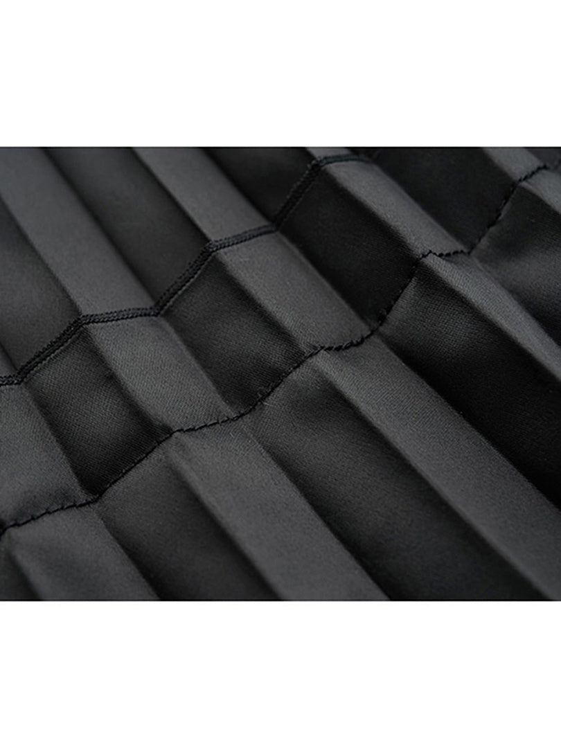 Asymmetry Design Pleats Skirt