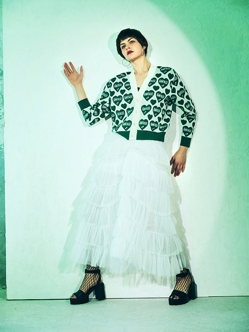 White Tiered Tulle Skirt