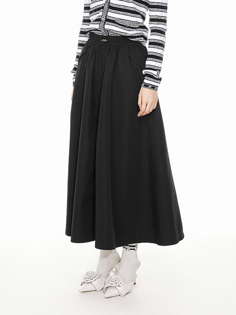 Center Zipper Long Length Skirt