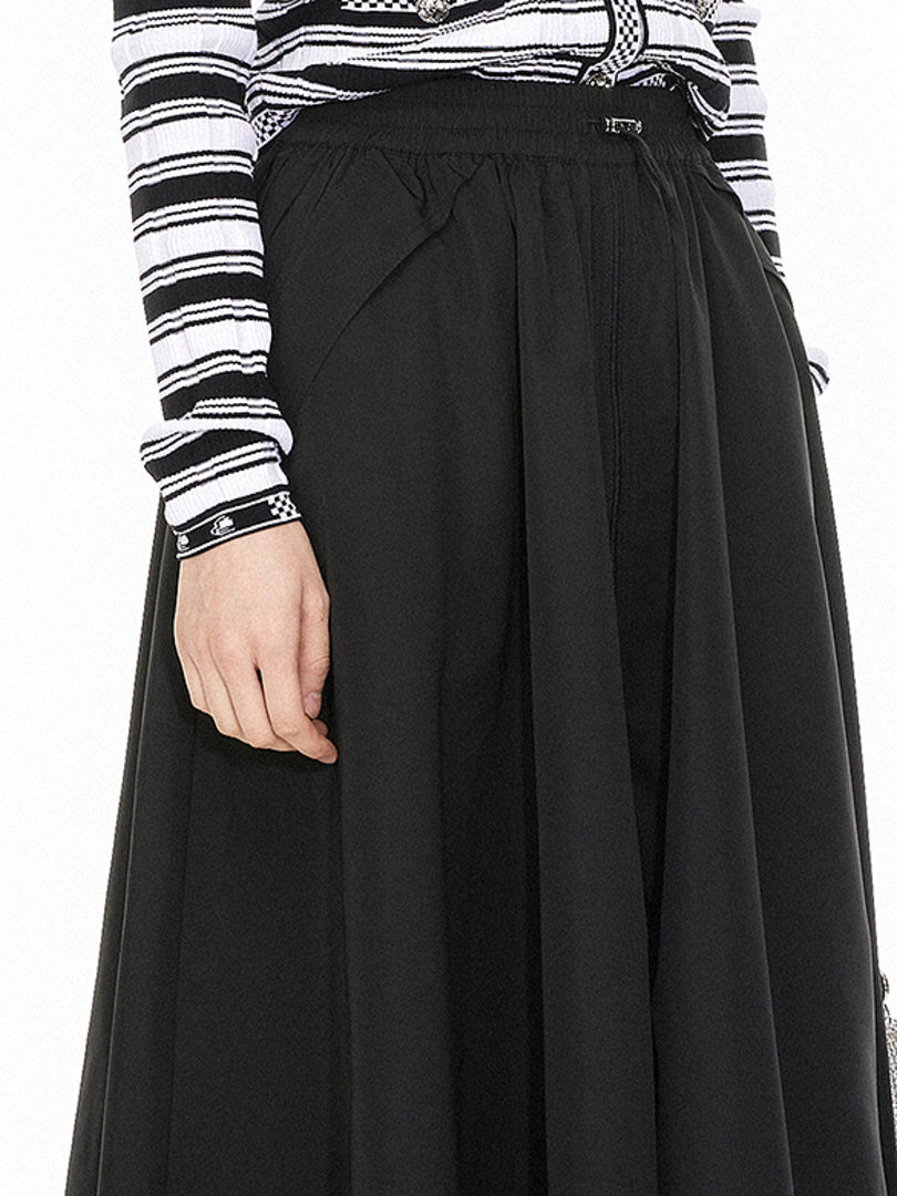 Center Zipper Long Length Skirt