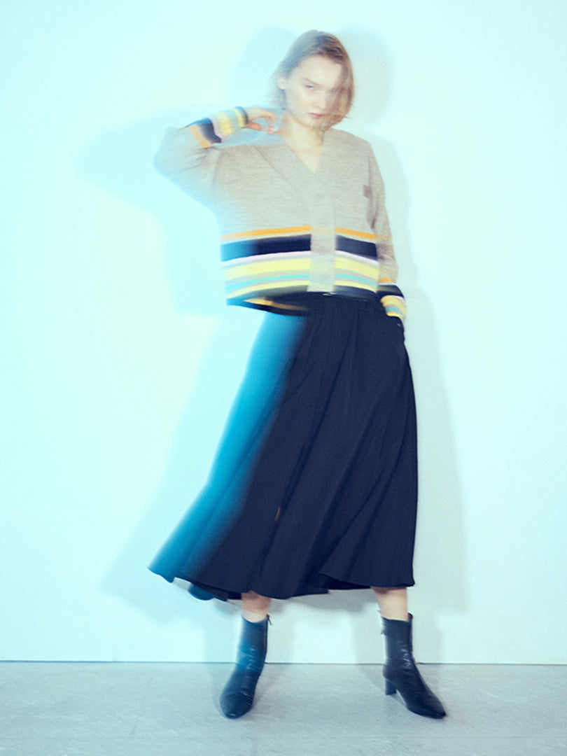 Center Zipper Long Length Skirt