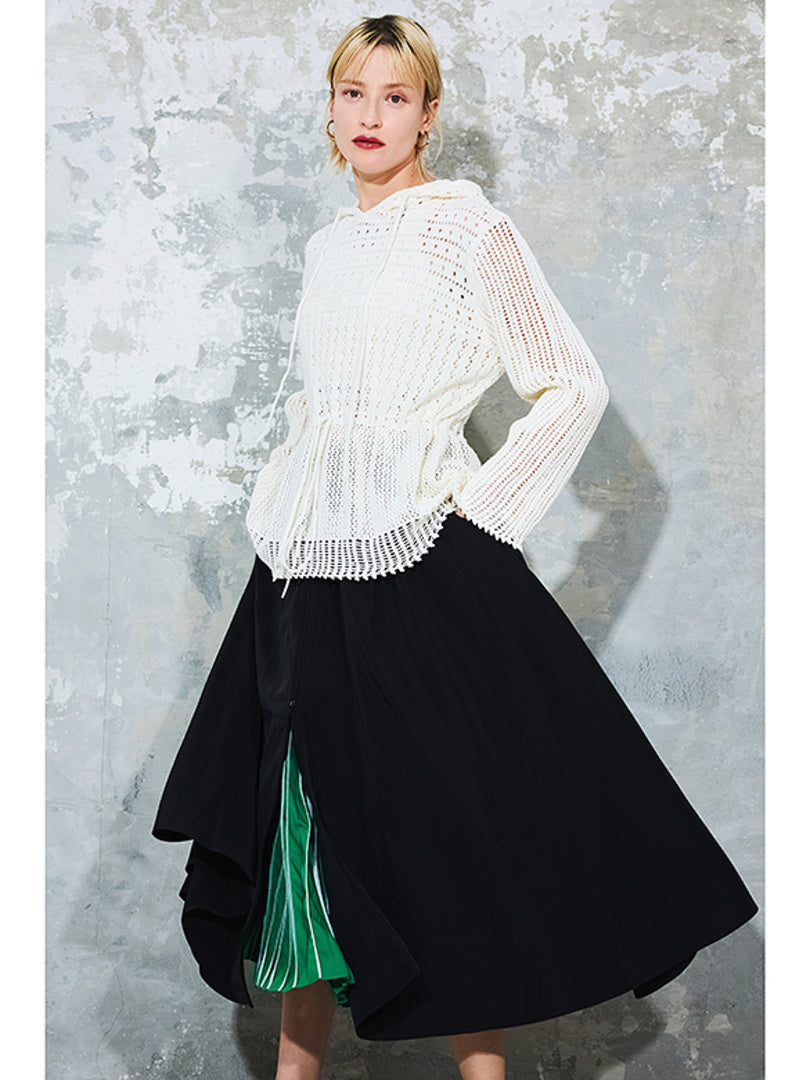 Center Zipper Long Length Skirt