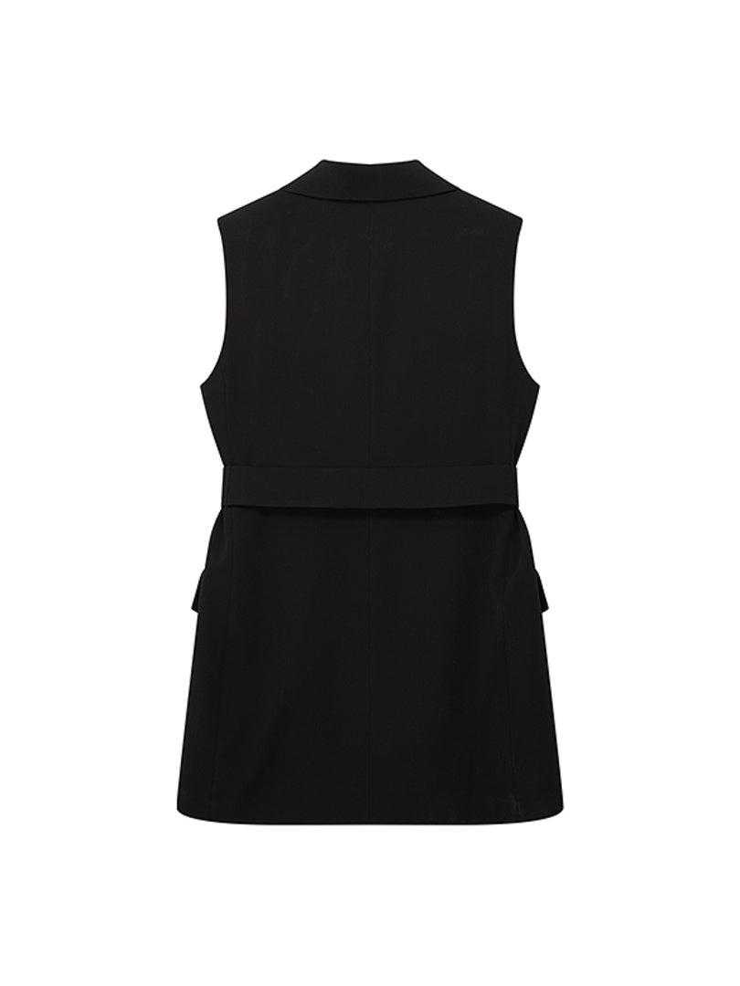 Zipper Sleeveless Jacket