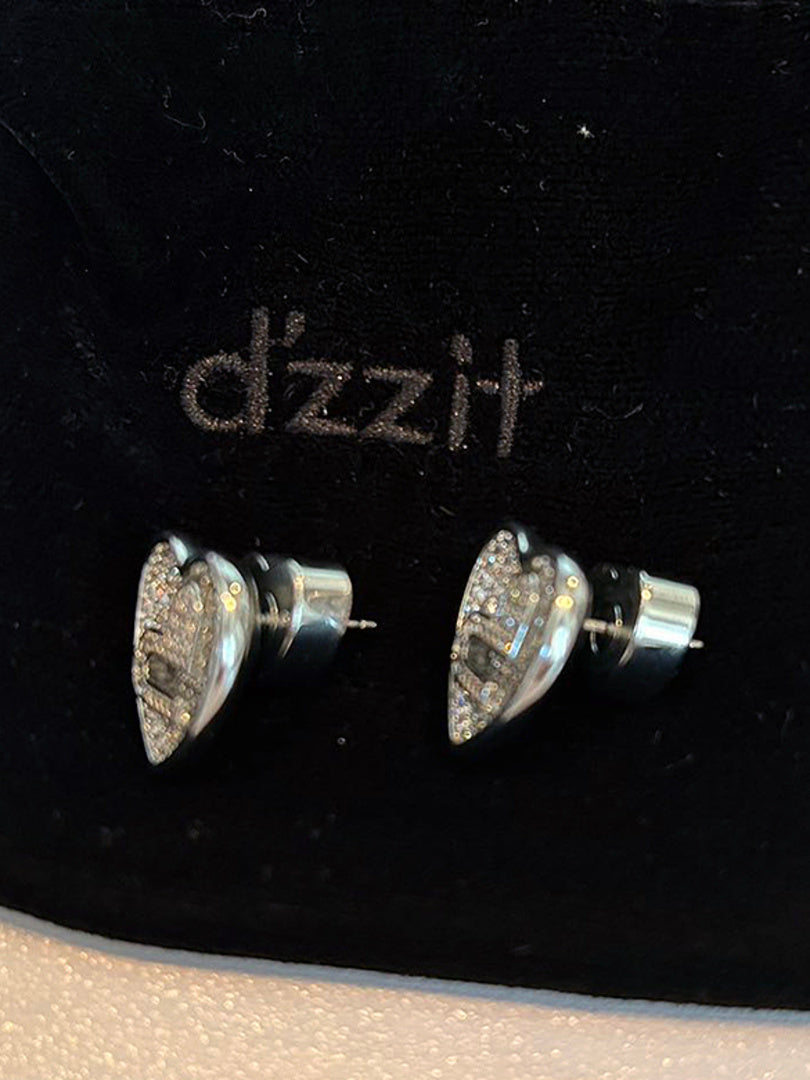 Heart d Logo Earrings