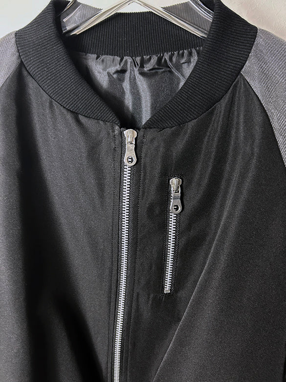 Tulle Combination Gather Sleeves Blouson