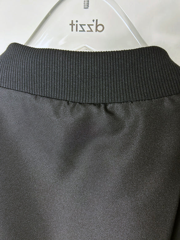 Tulle Combination Gather Sleeves Blouson