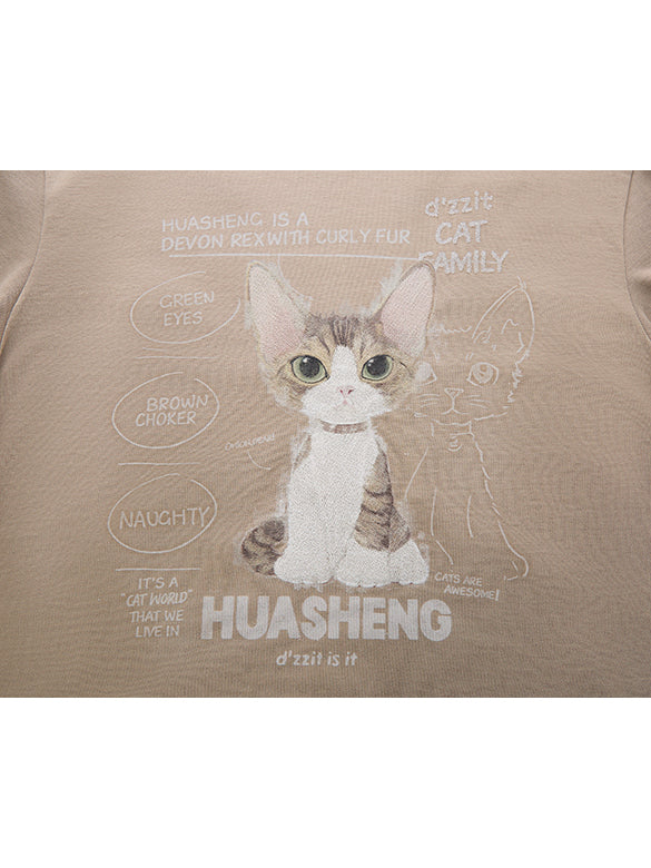 Cat Embroidery T-shirt